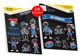 Newcastle Knights Family Sticker Sheet