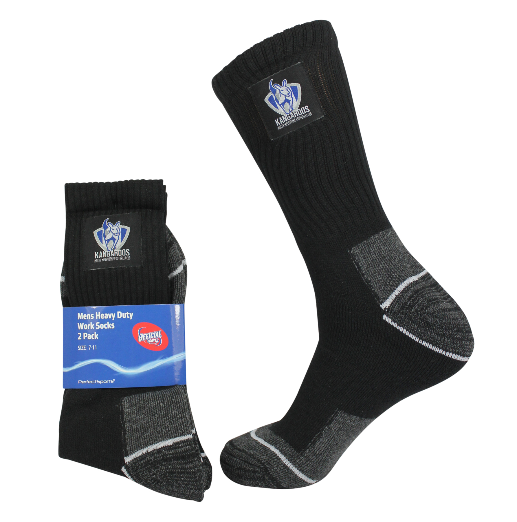 North Melbourne Kangaroos Work Socks Footy Focus