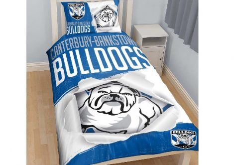 Canterbury Bulldogs 2019 NRL Quilt Cover Doona Pillowcase All Sizes Available 