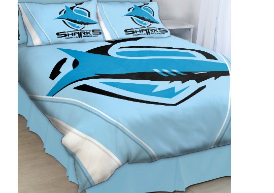 Cronulla Sharks Queen Size Doona Cover Set Footy Focus