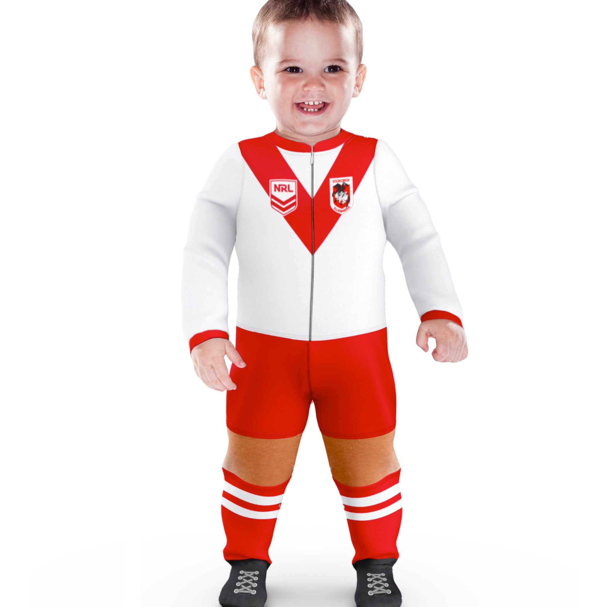 St Illawarra Dragons Infant Footysuit Onesie Footy Focus
