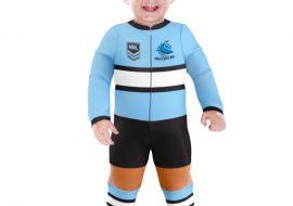 Cronulla Sharks Infant Footysuit Onesie