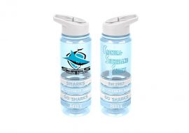 Cronulla Sharks Tritan Sports Drink Bottle With Bands