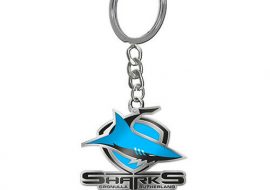 Cronulla Sharks Metal Logo Keyring