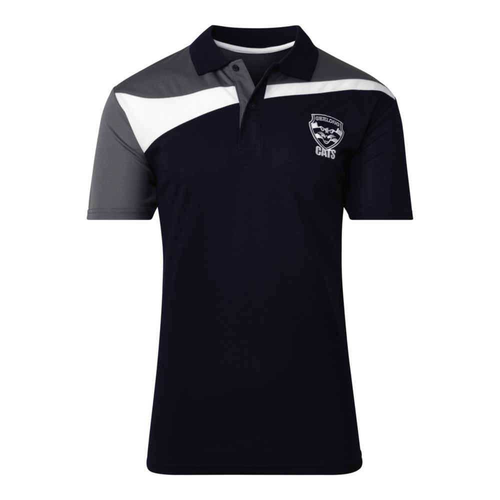 Geelong Cats Adults Premium Polo Shirt Footy Focus
