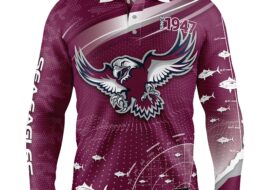 Manly Sea Eagles Adults 'Fishfinder' Fishing Shirt